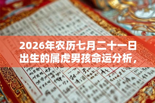 2026年农历七月二十一日出生的属虎男孩命运分析，命好不好？
