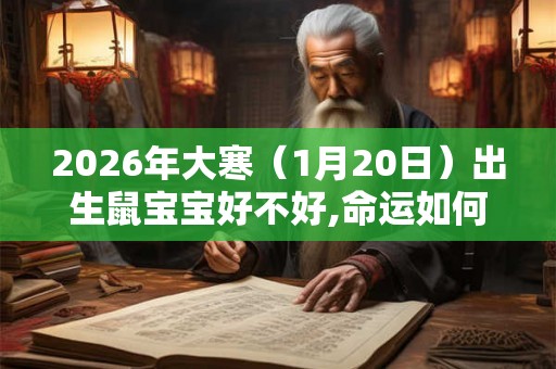 2026年大寒（1月20日）出生鼠宝宝好不好,命运如何？