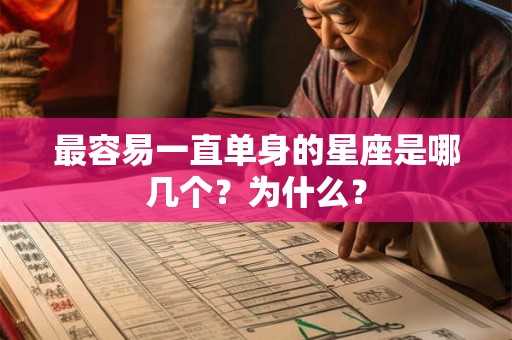 最容易一直单身的星座是哪几个？为什么？