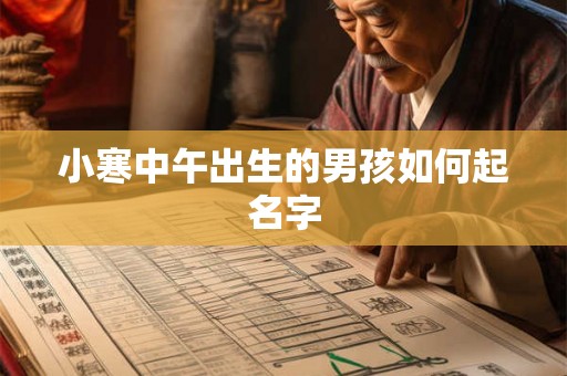 小寒中午出生的男孩如何起名字