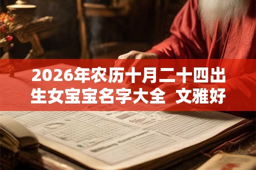 2026年农历十月二十四出生女宝宝名字大全  文雅好听