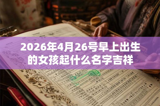 2026年4月26号早上出生的女孩起什么名字吉祥