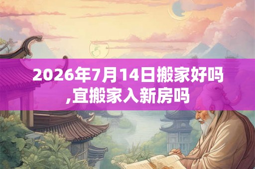 2026年7月14日搬家好吗,宜搬家入新房吗