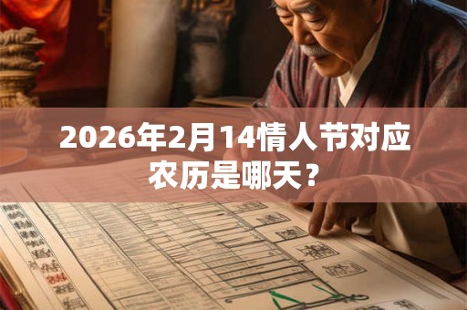 2026年2月14情人节对应农历是哪天？