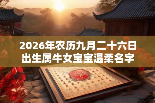 2026年农历九月二十六日出生属牛女宝宝温柔名字