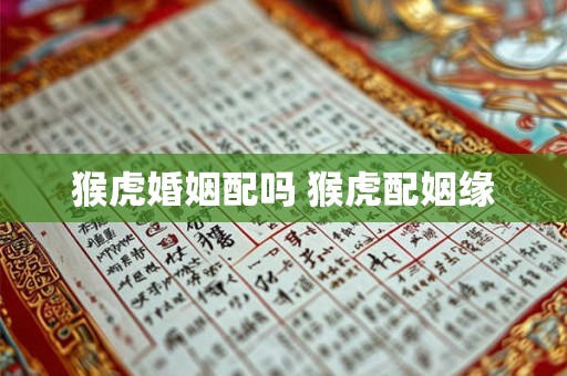 猴虎婚姻配吗 猴虎配姻缘
