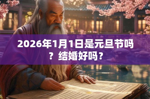 2026年1月1日是元旦节吗？结婚好吗？
