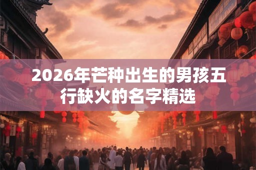 2026年芒种出生的男孩五行缺火的名字精选