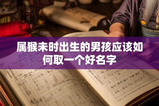 属猴未时出生的男孩应该如何取一个好名字