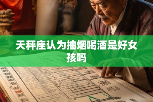 天秤座认为抽烟喝酒是好女孩吗 天秤座认为抽烟喝酒是好女孩吗