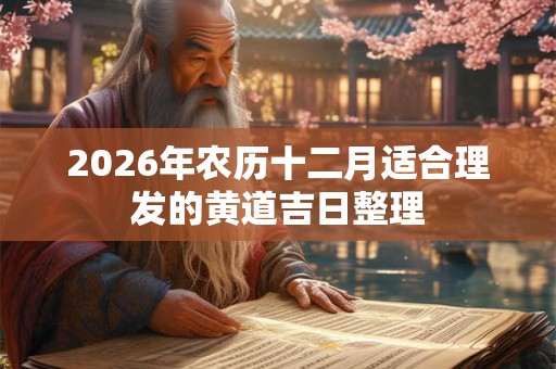 2026年农历十二月适合理发的黄道吉日整理