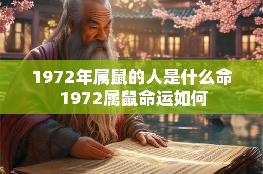 1972年属鼠的人是什么命 1972属鼠命运如何