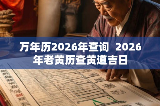 万年历2026年查询  2026年老黄历查黄道吉日