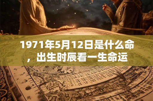 1971年5月12日是什么命，出生时辰看一生命运