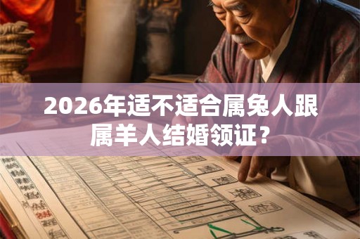 2026年适不适合属兔人跟属羊人结婚领证？