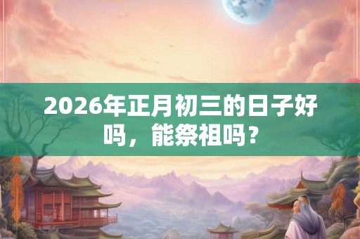 2026年正月初三的日子好吗，能祭祖吗？