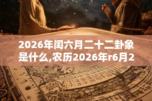 2026年闰六月二十二卦象是什么,农历2026年r6月22日卦象