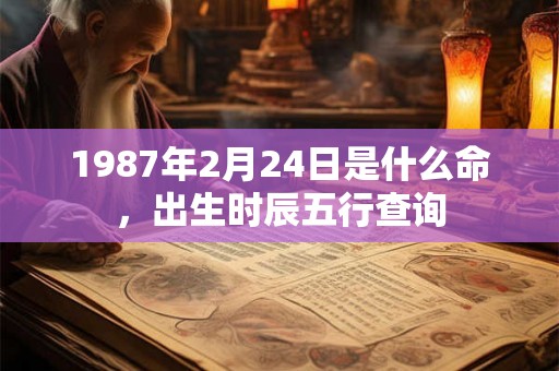 1987年2月24日是什么命，出生时辰五行查询