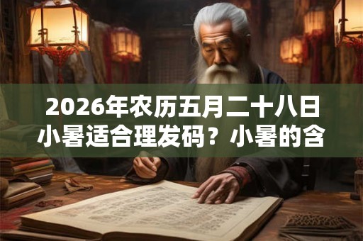 2026年农历五月二十八日小暑适合理发码？小暑的含义