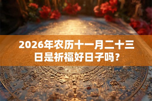 2026年农历十一月二十三日是祈福好日子吗？