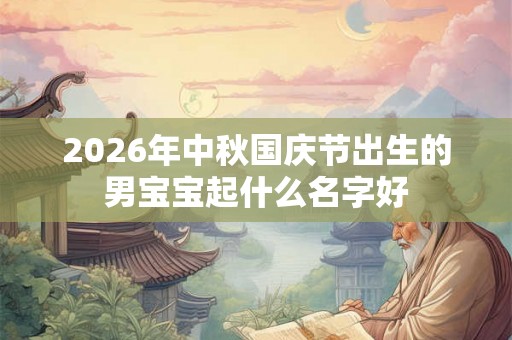 2026年中秋国庆节出生的男宝宝起什么名字好