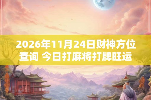 2026年11月24日财神方位查询 今日打麻将打牌旺运方位