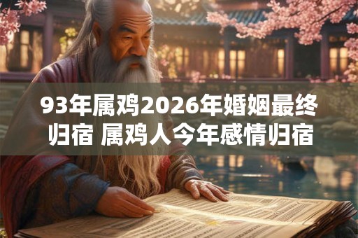 93年属鸡2026年婚姻最终归宿 属鸡人今年感情归宿