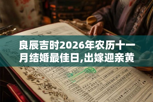 良辰吉时2026年农历十一月结婚最佳日,出嫁迎亲黄道吉日