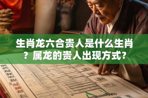 生肖龙六合贵人是什么生肖？属龙的贵人出现方式？