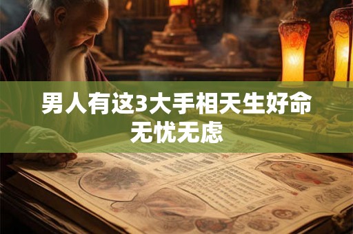 男人有这3大手相天生好命无忧无虑