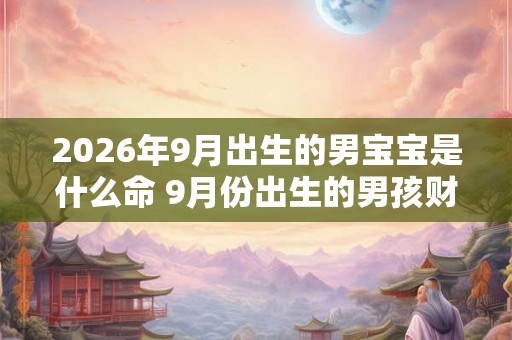 2026年9月出生的男宝宝是什么命 9月份出生的男孩财运