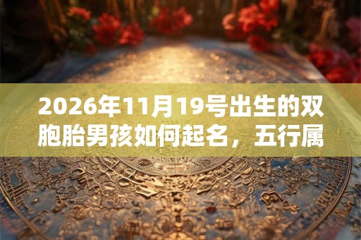 2026年11月19号出生的双胞胎男孩如何起名，五行属什么