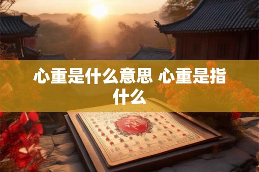 心重是什么意思 心重是指什么 心重是什么意思 心重是指什么