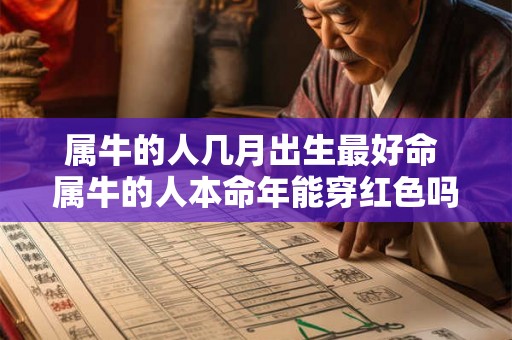 属牛的人几月出生最好命 属牛的人本命年能穿红色吗