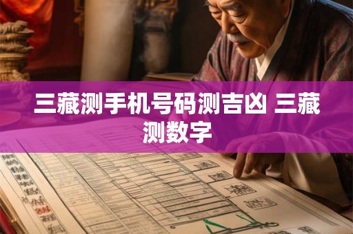 三藏测手机号码测吉凶 三藏测数字