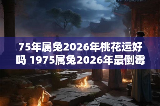 75年属兔2026年桃花运好吗 1975属兔2026年最倒霉的月份