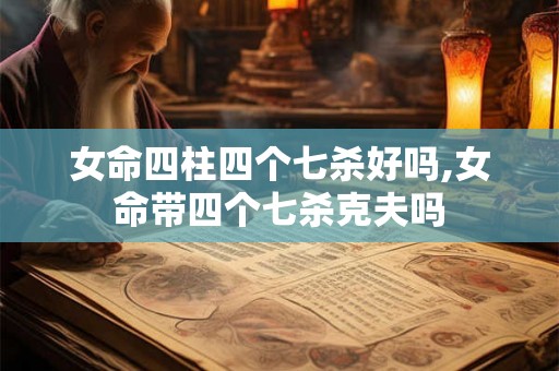 女命四柱四个七杀好吗,女命带四个七杀克夫吗