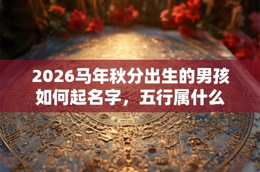 2026马年秋分出生的男孩如何起名字，五行属什么