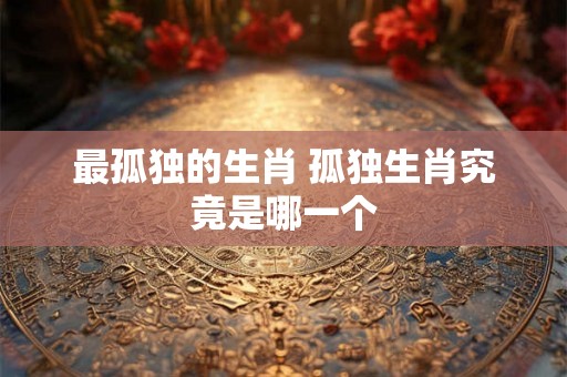 最孤独的生肖 孤独生肖究竟是哪一个