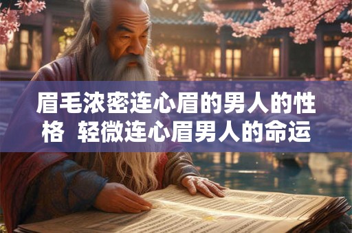 眉毛浓密连心眉的男人的性格 轻微连心眉男人的命运 眉毛浓密连心眉的男人的性格 轻微连心眉男人的命运