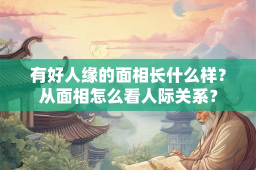 有好人缘的面相长什么样？从面相怎么看人际关系？