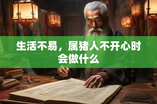 生活不易，属猪人不开心时会做什么
