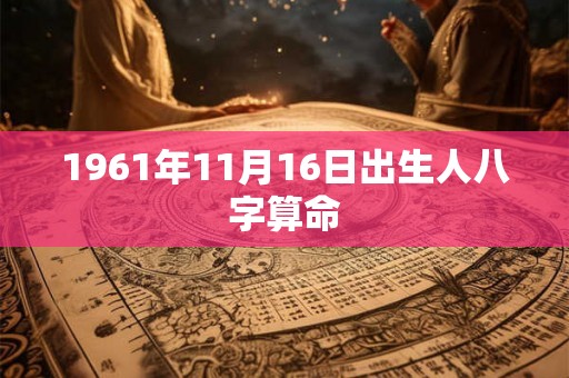 1961年11月16日出生人八字算命