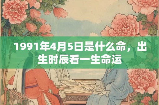 1991年4月5日是什么命，出生时辰看一生命运