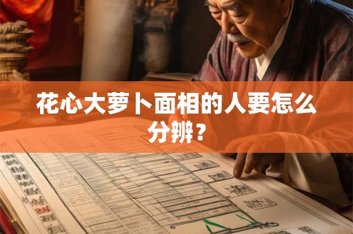 花心大萝卜面相的人要怎么分辨？