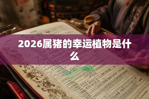 2026属猪的幸运植物是什么