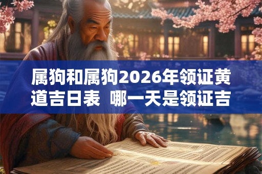 属狗和属狗2026年领证黄道吉日表  哪一天是领证吉日