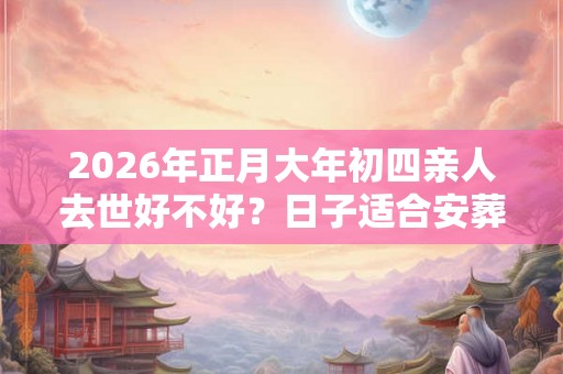 2026年正月大年初四亲人去世好不好？日子适合安葬吗？