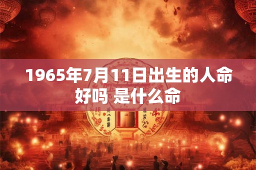 1965年7月11日出生的人命好吗 是什么命 1965年7月11日出生的人命好吗 是什么命