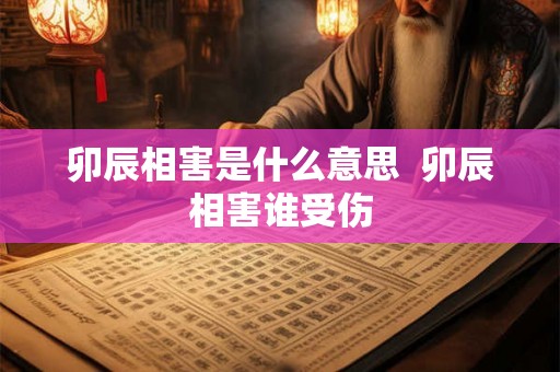 卯辰相害是什么意思  卯辰相害谁受伤